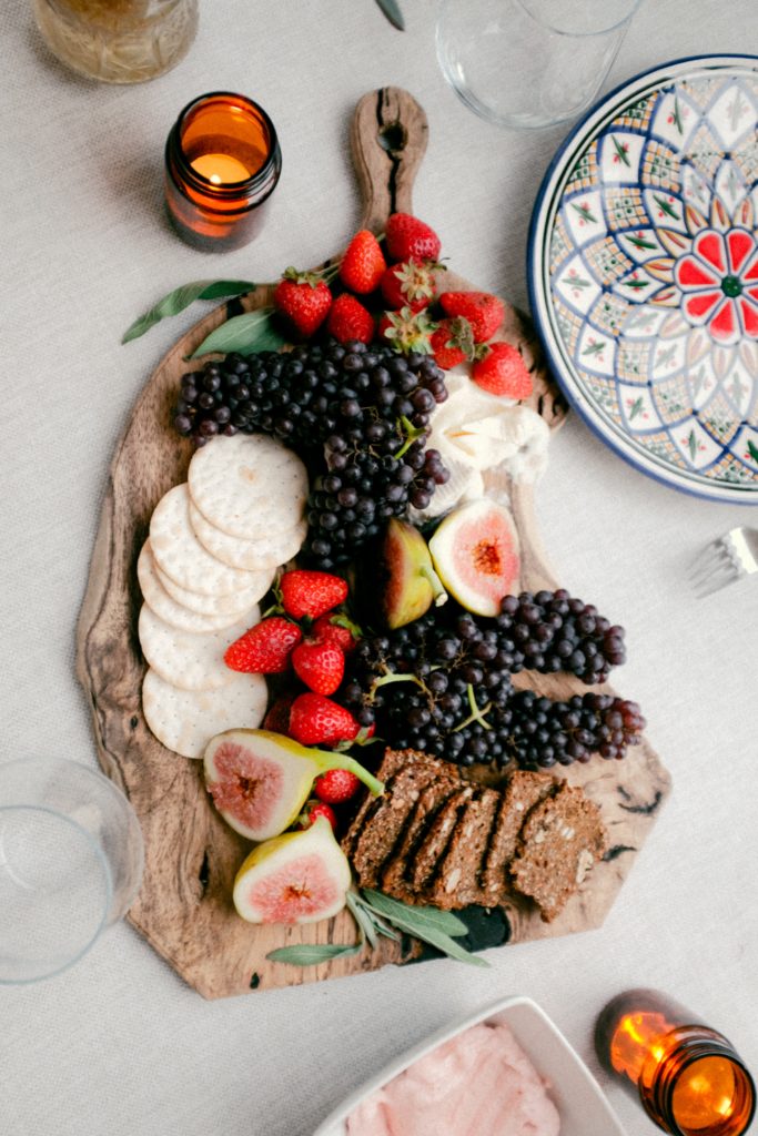 fruit and cheese plate